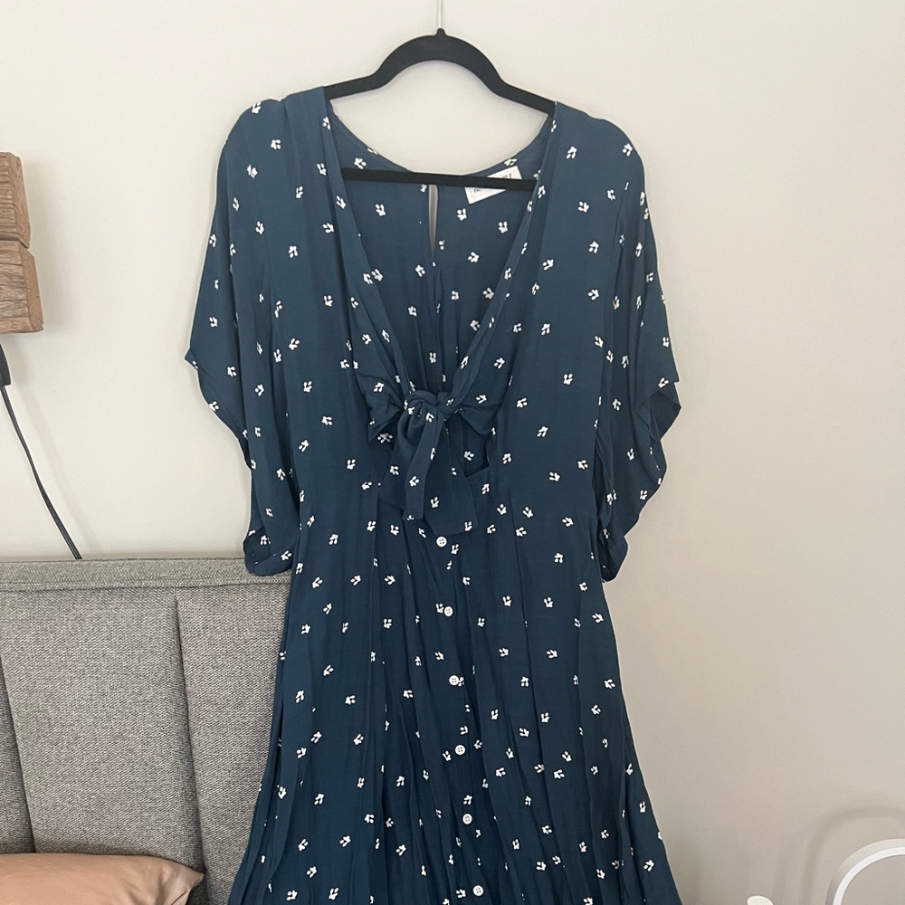 Faithful by Anthropologie Floral Cutout Midi Dress